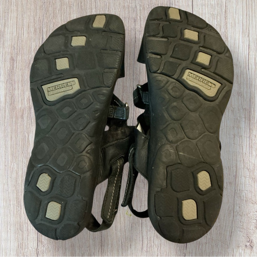 Merrell Performance Black Adjustable Strap Leathe… - image 4